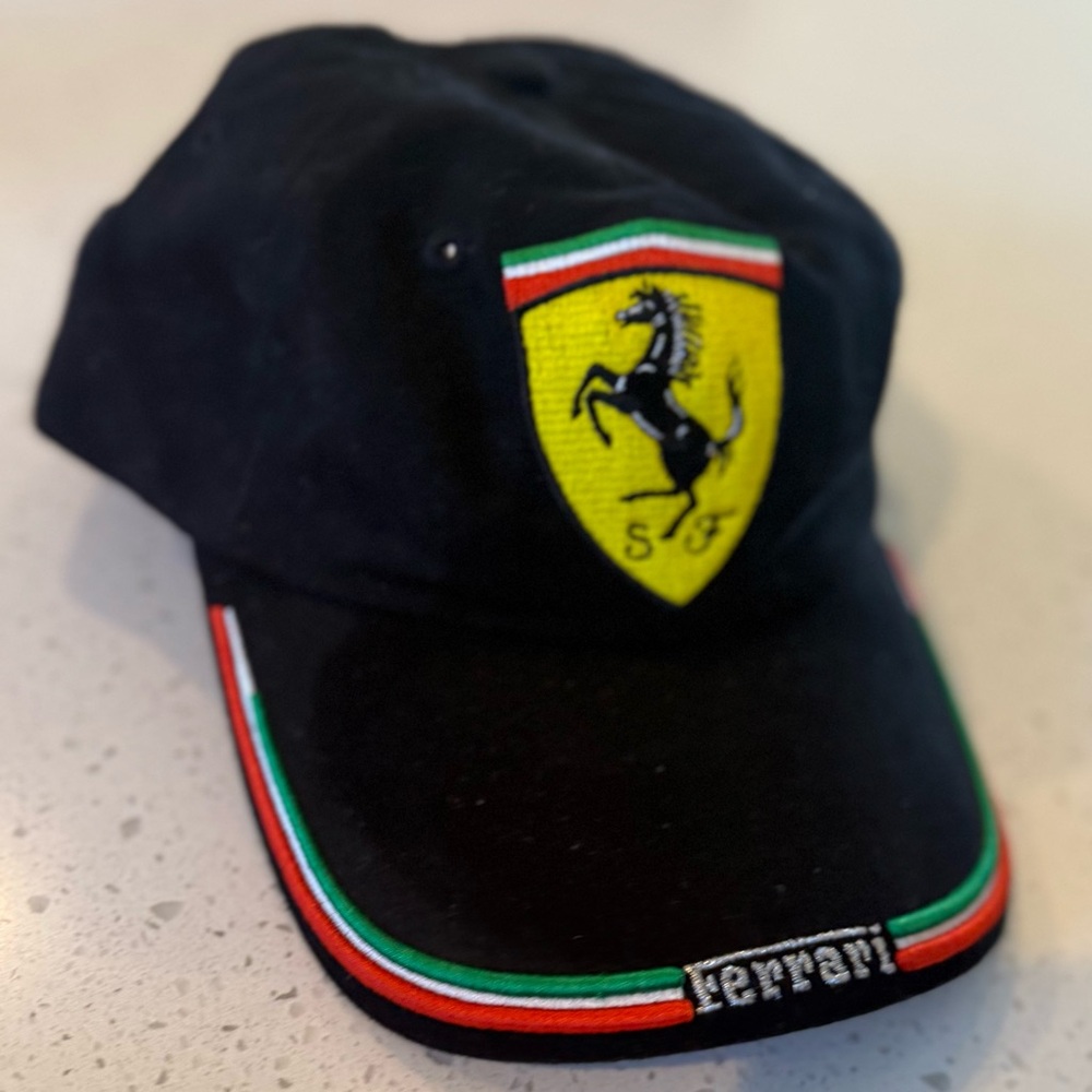 Ferrari Vintage Collectible Baseball Cap Black Adjustable One Size Retro VTG SF